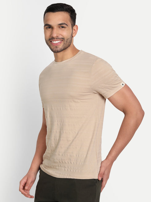 Men's Crew Neck STRUCTURED Tee Steel Grey